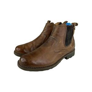 Skechers Relaxed Fit Pemex Chelsea Boot US 11 Brown Leather R Toe Pull On Boot
